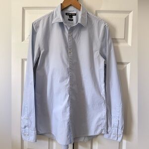 Michael Kors Button Down Dress Shirt, light blue, trim stretch, Large